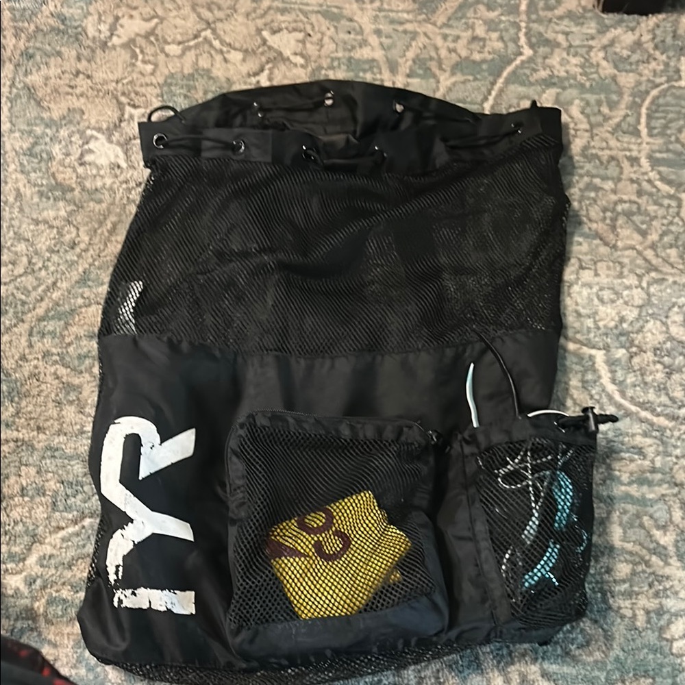 TYR Black Backpack Durable and Spacious